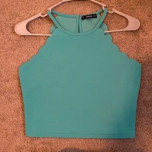 Shein aqua crop top